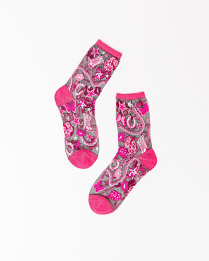 Sock Candy Disco barbie black sheer sock cowgirl barbie style socks