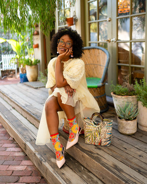 Sock candy flower power sheer socks and heels sheer floral socks